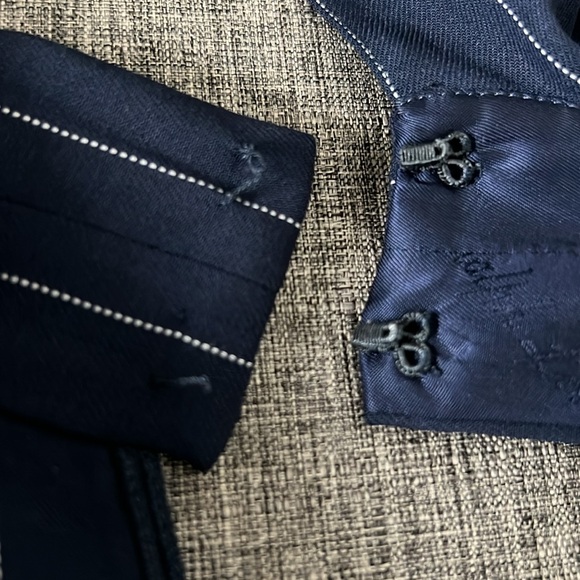 New Ralph Lauren Purple Label Navy/White Jumpsuit Size 2 - Picture 8 of 14